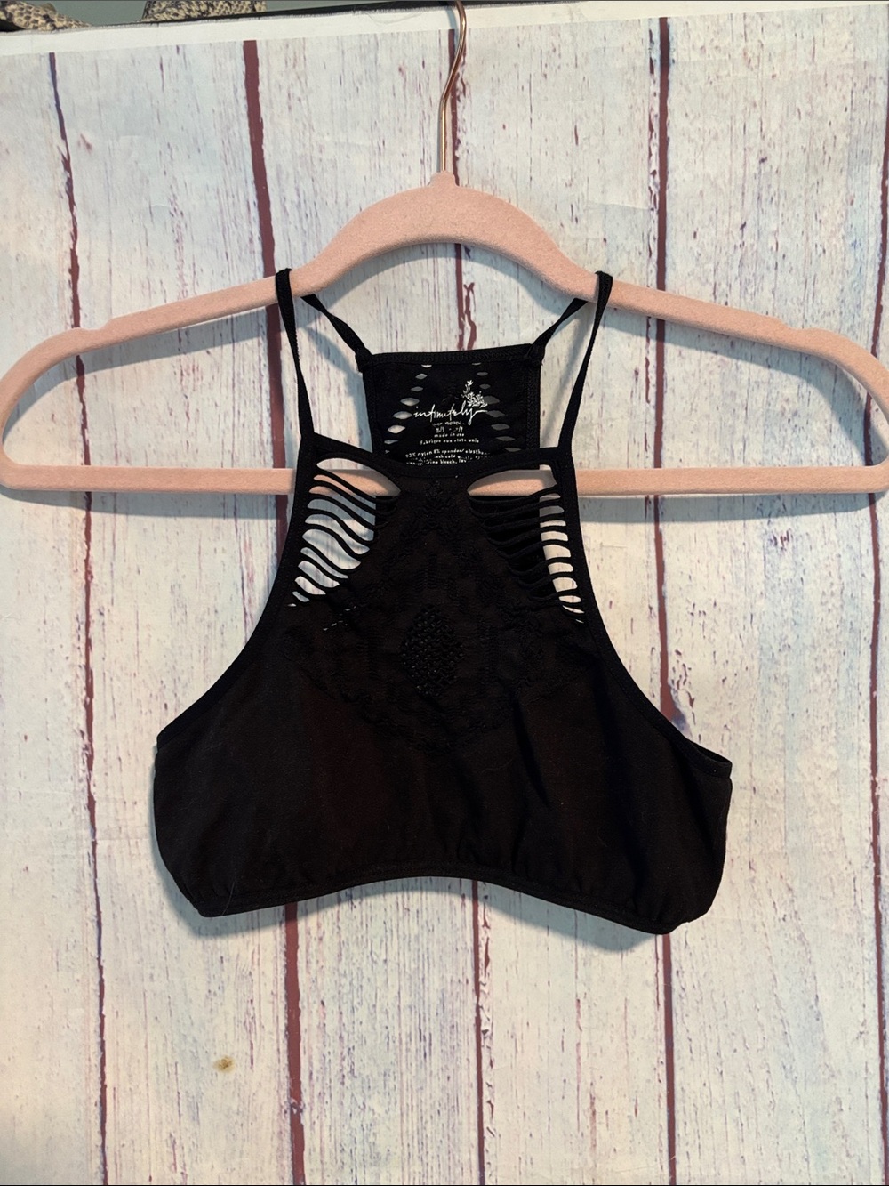 NWOT Intimately Free People High Neck Laser Cut Bralette